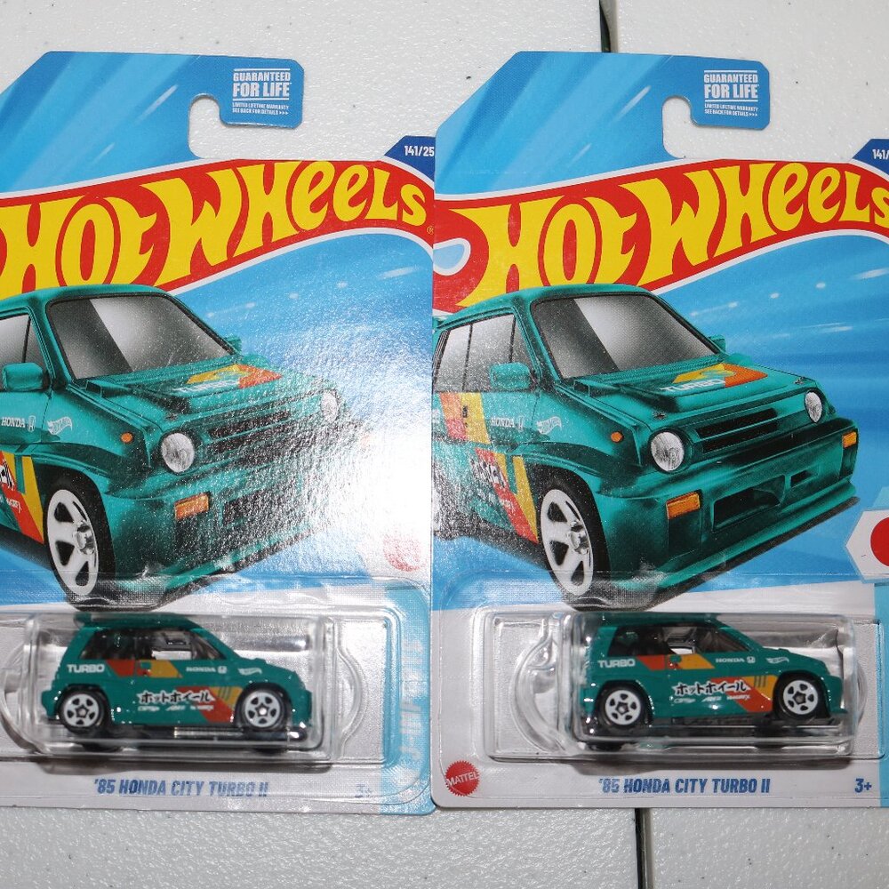 Hot Wheels lot of 2 1985 Honda City Turbo II J-Imports series